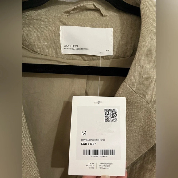 OAK + FORT Khaki Blazer - Picture 4 of 7